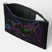 Neon Glow Cat Zubehörtasche (Offen)