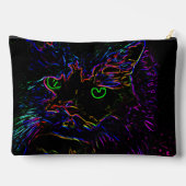 Neon Glow Cat Zubehörtasche (Rückseite)
