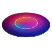 Neon Glow Circle Abstract Art Schneidebrett (Ecke)