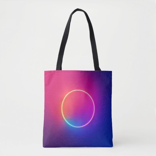 Neon Glow Circle Abstract Art Tasche (Vorderseite)