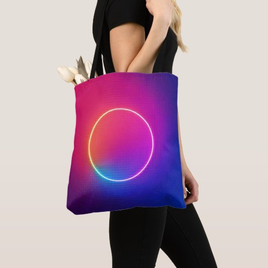 Neon Glow Circle Abstract Art Tasche (Von Nahem)