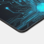 Neon Glow Circuit Desk Mat Schreibtischunterlage (Ecke)