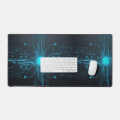 Neon Glow Circuit Desk Mat Schreibtischunterlage (Tastatur & Maus)