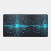 Neon Glow Circuit Desk Mat Schreibtischunterlage (Vorderseite)