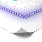 Neon Glow Cool Welcome Wedding Sign Poster (Ecke)