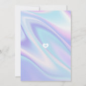 Neon Glow Dance Birthday Invitation | Pastel Disco Einladung (Rückseite)