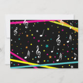 Neon Glow Dance Party - Foto Einladung (Rückseite)