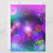 Neon Glow Dance Party Geburtstag Einladung (Rückseite)