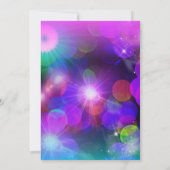 Neon Glow Dance Party Geburtstag Einladung (Rückseite)