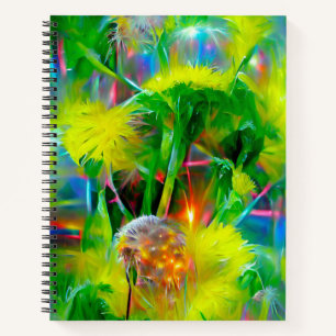 Neon Glow Dandela im Dream Garden Notizblock