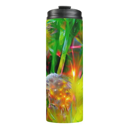 Neon Glow Dandela im Dream Garden Thermosbecher (Vorderseite)