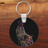 Neon Glow Dhol Drummer Schlüsselanhänger (Vorderseite)