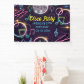 Neon Glow Disco Dance Geburtstagsparty Banner (InSitu)
