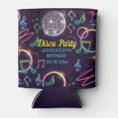 Neon Glow Disco Dance Geburtstagsparty Dosenkühler (Vorderseite)