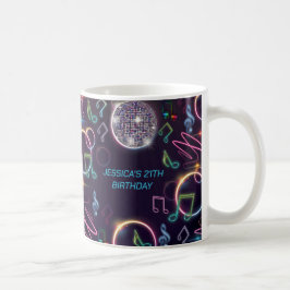Neon Glow Disco Dance Geburtstagsparty Kaffeetasse