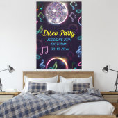 Neon Glow Disco Dance Geburtstagsparty Leinwanddruck (Insitu (Schlafzimmer))