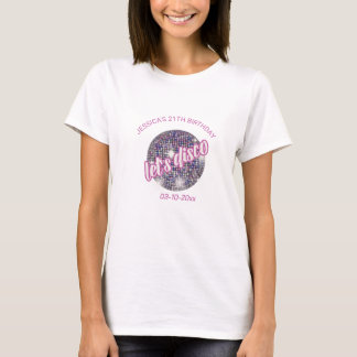 Neon Glow Disco Dance Geburtstagsparty T-Shirt