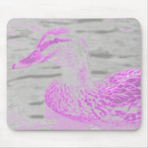 Neon Glow Duck Mousepad