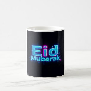 Neon Glow Eid Mubarak Kaffeetasse