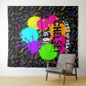 Neon Glow Foto Hintergrund, Glow Party Back Drop Wandteppich (Beispiel (Horizontal))