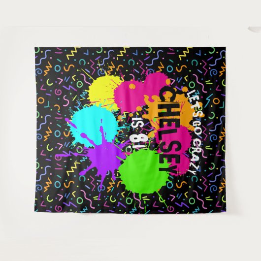 Neon Glow Foto Hintergrund, Glow Party Back Drop Wandteppich (Vorderseite (Horizontal))