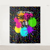 Neon Glow Foto Hintergrund, Glow Party Back Drop Wandteppich (Vorderseite)