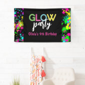 Neon Glow Geburtstagsparty Banner (Insitu)
