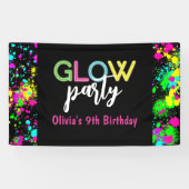 Neon Glow Geburtstagsparty Banner (Horizontal)
