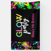 Neon Glow Geburtstagsparty Banner (Vertikal)