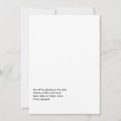 Neon Glow Geburtstagsparty Einladung (Rückseite)