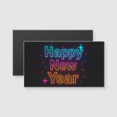 Neon-Glow-Gradient-Typografie Party-Stimmung Cool Magnetkarte (Vorne/Hinten)