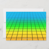 Neon Glow Grid Mens 40. Geburtstag Party Einladung (Rückseite)