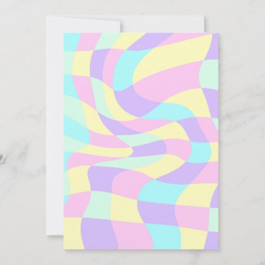 Neon Glow Groovy Disco Einladung (Rückseite)