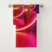 Neon Glow Happy Face Art Badhandtuch Set (Insitu)