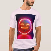 Neon Glow Happy Face Art T-Shirt (Vorderseite)