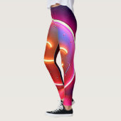 Neon-Glow-Happy-Face-Kunst Leggings (Links)
