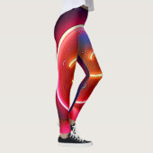 Neon-Glow-Happy-Face-Kunst Leggings (Rechts)