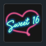 Neon Glow Heart SWEET 16 Geburtstagsparty Einladun Einladung<br><div class="desc">Neon Glow Heart SWEET 16 Geburtstagsparty Einladung. Passen Sie den Rücken so an,  wie Sie möchten.</div>