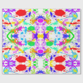 Neon Glow im dunklen Paint-Spritzer Geschenkpapier (Flach)