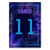 Neon Glow im dunklen Party Tischnummer (Rückseite)