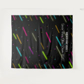 Neon Glow im Hintergrund des dunklen Prom-Tanzes Wandteppich (Vorderseite (Horizontal))