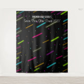 Neon Glow im Hintergrund des dunklen Prom-Tanzes Wandteppich (Vorderseite)