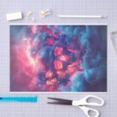 Neon Glow in der dunklen Schädeldecke Seidenpapier (Handwerk)