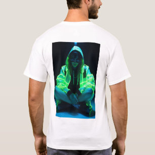 Neon Glow-in-the-Dark Girl Cinematic Self-Illumina T-Shirt