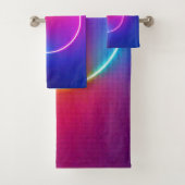 Neon-Glow-Kreis Abstracte Kunst Badhandtuch Set (Insitu)