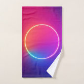 Neon-Glow-Kreis Abstracte Kunst Badhandtuch Set (Handtuch)