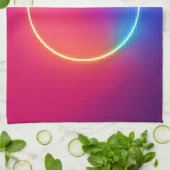 Neon-Glow-Kreis Abstracte Kunst Geschirrtuch (Gefaltet)