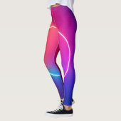 Neon-Glow-Kreis Abstracte Kunst Leggings (Links)