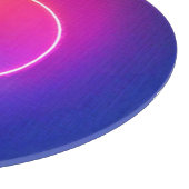 Neon-Glow-Kreis Abstracte Kunst Schneidebrett (Ecke)
