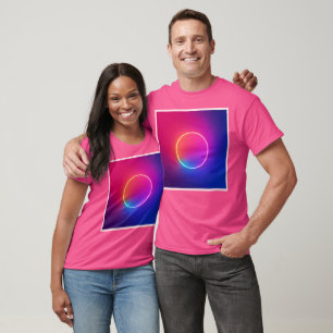 Neon-Glow-Kreis Abstracte Kunst T-Shirt